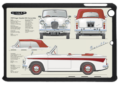 Singer Gazelle IIIA Convertible 1959-61 Small Tablet Covers